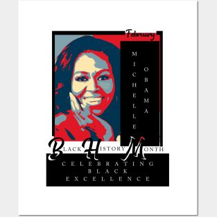 Michelle Obama Black History Month Icon Posters and Art